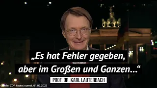 01.02.2023 #Berlin "Es hat Fehler gegeben" Prof. Dr. Karl Lauterbach Interview ZDF heute journal