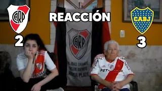 RIVER PLATE 2 BOCA JUNIORS 3 | REACCIÓN HINCHAS DE RIVER | COPA DE LA LIGA 2024