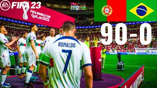 FIFA 23 - PORTUGAL 90-0 BRAZIL - FIFA WORLD CUP FINAL  QATAR 2022 | RONALDO VS NEYMAR |