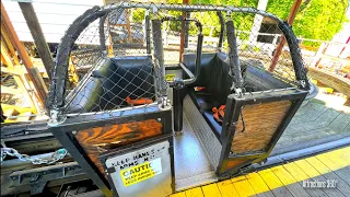 Unique Mine Shaft Wooden Coaster w/ Elevator lift  | Indiana Beach Amusement Park 2022