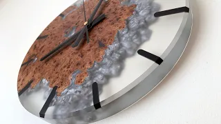 How To Make A Frosted Wood Clock In Epoxy Resin | Woodworking project