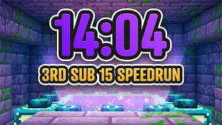 Getting my THIRD Sub 15 Minecraft Speedrun LIVE