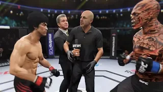 Bruce Lee vs. Demon (EA Sports UFC 2) - CPU vs. CPU - Crazy UFC 👊🤪