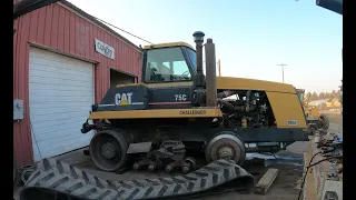 Caterpillar Challenger 75c track removal.