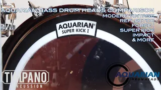 ULTIMATE Aquarian Bass Drum Head Comparison - Timpano Percussion