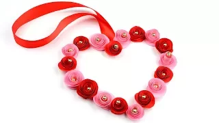 Сердце из бумажных роз своими руками | DIY День Святого Валентина