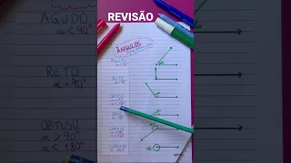 Ângulos: agudo, reto, obtuso, côncavo e completo- você sabe diferenciar cada um deles? #enem