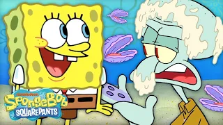 SpongeBob and Patrick Send Messages with Clams! | "SquidBird" Full Scene | SpongeBob