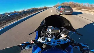 BMW S1000RR 2015 ARROW EXHAUST LOUD/RAW SOUND POV SHORT DRIVE 2024 +6 temp