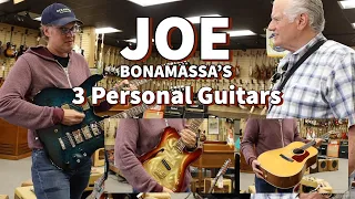 Joe Bonamassa with 3 Personal Memorabilia Guitars at Norman's Rare Guitars