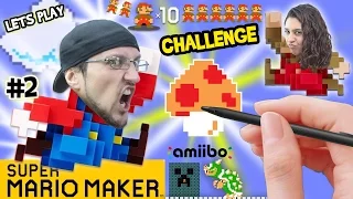 Давайте играть SUPER MARIO MAKER! Папа против мамы 10 Марио вызов и кирпича Разорение FGTEEV Fun