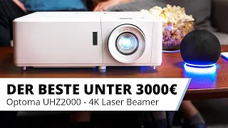 Kompakter 4K HDR 3D Beamer - Optoma UHZ2000. hell, kompakt, leise