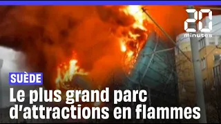 Un important incendie ravage le plus grand parc d'attraction de Suède