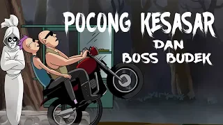Kartun Lucu Horor - Pocong Kesasar dan Boss Budek
