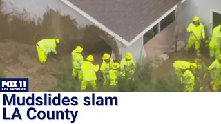 Hacienda Heights mudslide tears through walls, 3 homes evacuated