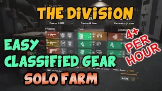 The Division - Easy CLASSIFIED GEAR Solo Farm (4+ Per Hour) - 1.8 Update
