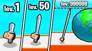 Sword run but LONGER SWORD EVERY MINUTE