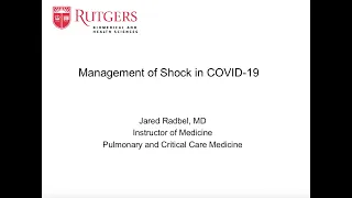 Management of Shock in COVID 19 and Timing of Intubation