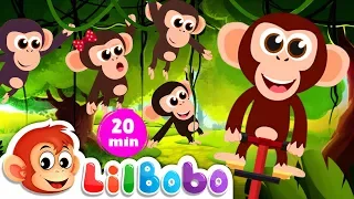 Popular Nursery Rhymes Collection  : Five Little Monkeys | Little BoBo - FlickBox Kids Songs