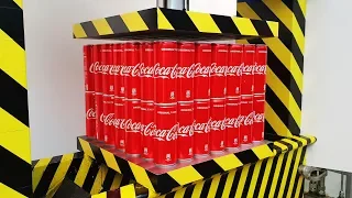 EXPERIMENT HYDRAULIC PRESS 100 TON vs 100 COCA COLA