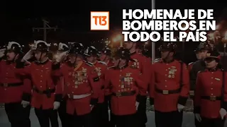 Homenaje de Bomberos a nivel nacional por Carabineros asesinados en Cañete