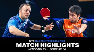 Simon Gauzy vs Chuang Chih-Yuan  | MS R64 | WTT Star Contender Goa 2024