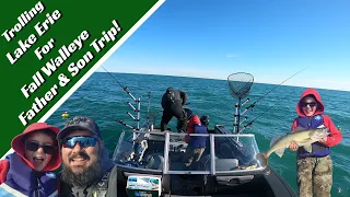 Trolling Lake Erie For Fall Walleye, Father & Son Trip!