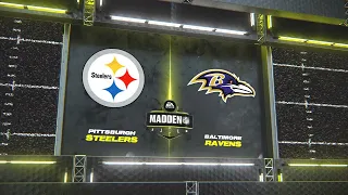 Madden NFL 24 - Pittsburgh Steelers Vs Baltimore Ravens Simulation PS5 Gameplay Week 18