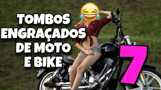 TOMBOS ENGRAÇADOS DE MOTO E BICICLETA 7: TENTE NÃO RIR #comedia #tentenaorir #videosengraçados #like