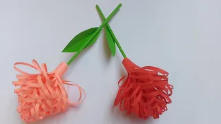 ONE Minute Craft/ How To Make Fluffy Paper Flowers - DIY/ paper craft/  fluffy paper flowers/#short