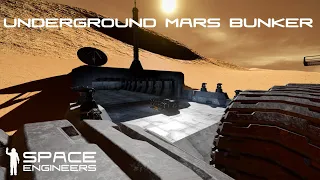 Space Engineers - Mars Underground Bunker Tour!