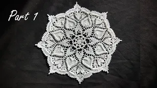 Crochet VALENTINE'S DAY HEART DOILY Tutorial Part 1