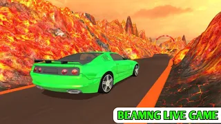 Lava vs Car Crossing Road - BeamNG Drive #4