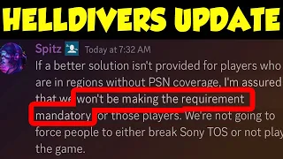 HELLDIVERS 2 PSN ACCOUNT UPDATE! PSN Restricted Countries WON'T Need To Connect Steam Accounts!