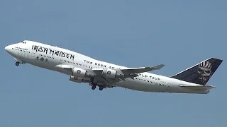 Iron Maiden "Ed Force One" Boeing 747 TF-AAK Takeoff from Schiphol Airport (DutchPlaneSpotter)