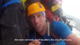 Mont Blanc: narrowly missing a rockfall in the grand couloir (death gully)!
