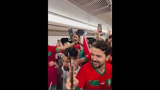 Qatar Fifa World Cup Marocco young Qari Fatih Seferagic  Tilawat e Quran, in train people enjoying..