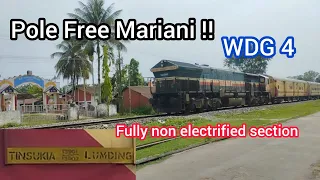 Lumding Tinsukia Express with WDG 4 in non electrified Mariani#train@Railfanning_of_R_Dey