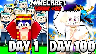 I Survived 100 DAYS as LUFFY in One Piece Minecraft [FULL MOVIE]