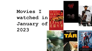 Movies I watched in January of 2023