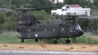 Hellenic Army Aviation CH47D Chinook take off.