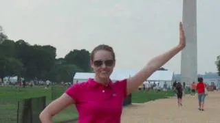 Washington Monument damaged by Earthquake