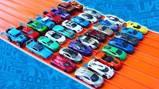 32 Car Hot Wheels Drag Race Tournament Compilation