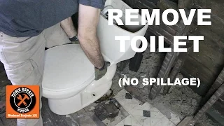 How to Remove a Toilet in a Bathroom Without Nasty Spillage (Step-by-Step) -- by Home Repair Tutor