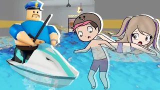 Escapamos de la PRISIÓN de BARRY BAJO EL AGUA en ROBLOX!!