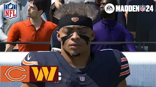 Madden 24 Justin Fields Bears vs Sam Howell Commanders Week 5 Full Simulation 2023 PS5 4K Game Play