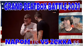 NaPoM 🇺🇸 vs Zekka 🇪🇸 | GRAND BEATBOX BATTLE 2021: WORLD LEAGUE | Round of Sixteen 1/8 Final-REACTION