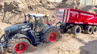 TOO HEAVY! RC TRACTORS GET STUCK, RC TRACTOR ACTION, RC FARMING!