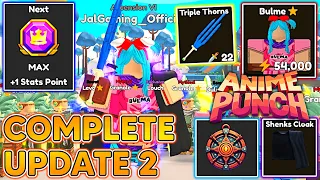 COMPLETING Anime Punch UPDATE 2! GETTING THE NEW SHINY SECRET and NEW ITEMS In Anime Punch Simulator