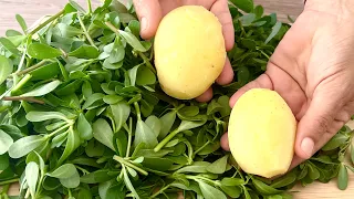 4K | The Best Purslane Salad I Have Ever Eaten | Please Enable Subtitles 🌏⚙